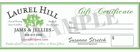 Gourmet Jam and Jelly Gift Certificate - $10